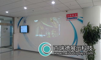 北京百瑞德攜手中國航信打造多媒體互動展示墻，圖文設計彰顯科技魅力